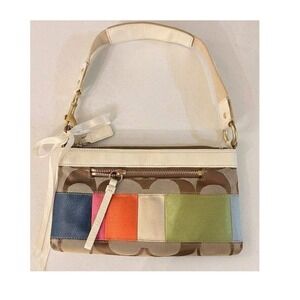 Vintage y2k Coach Patchwork Shoulder Bag Brown Multicolor A0726-10856